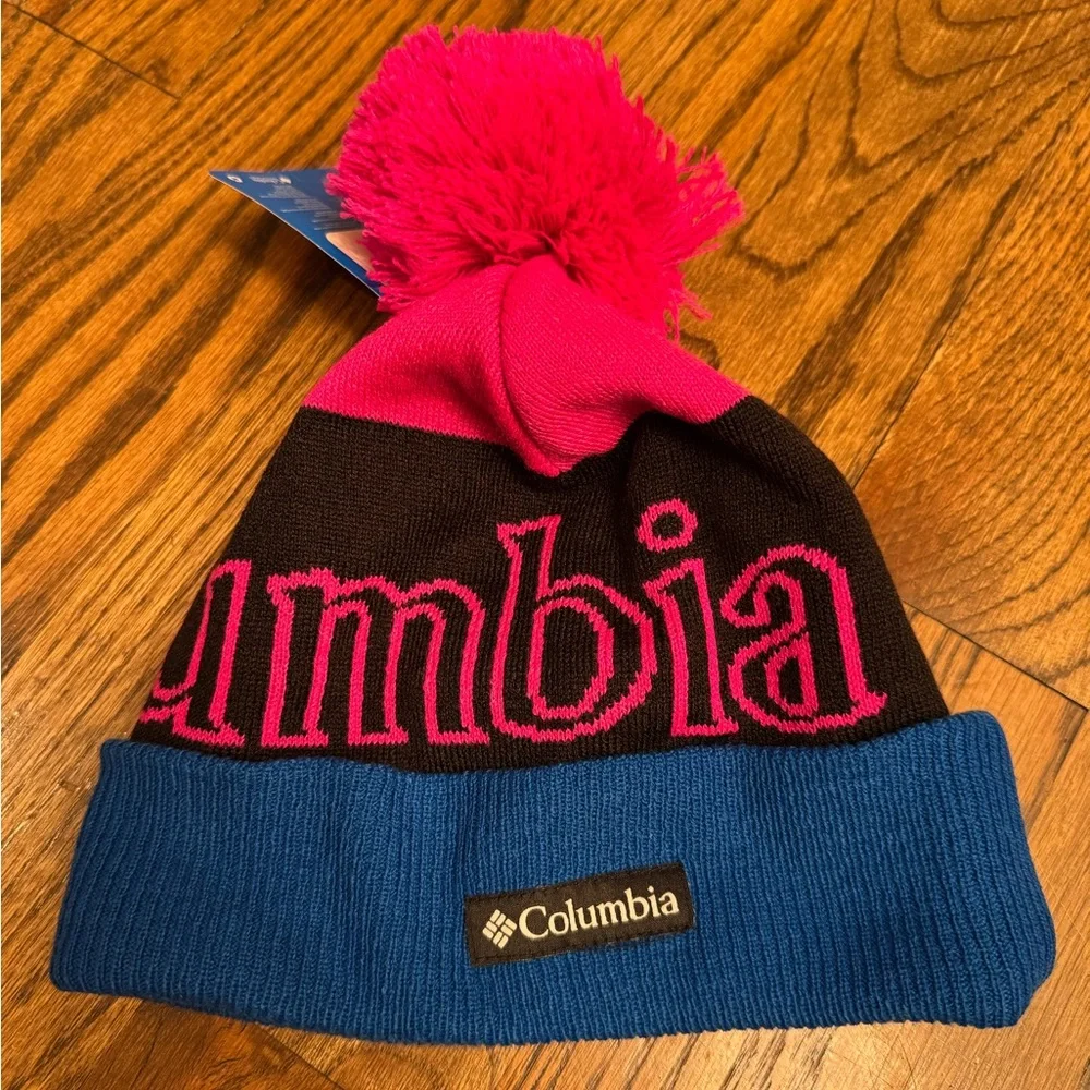 Columbia Youth Polar Powder Beanie, fuchsia fizz—NWT